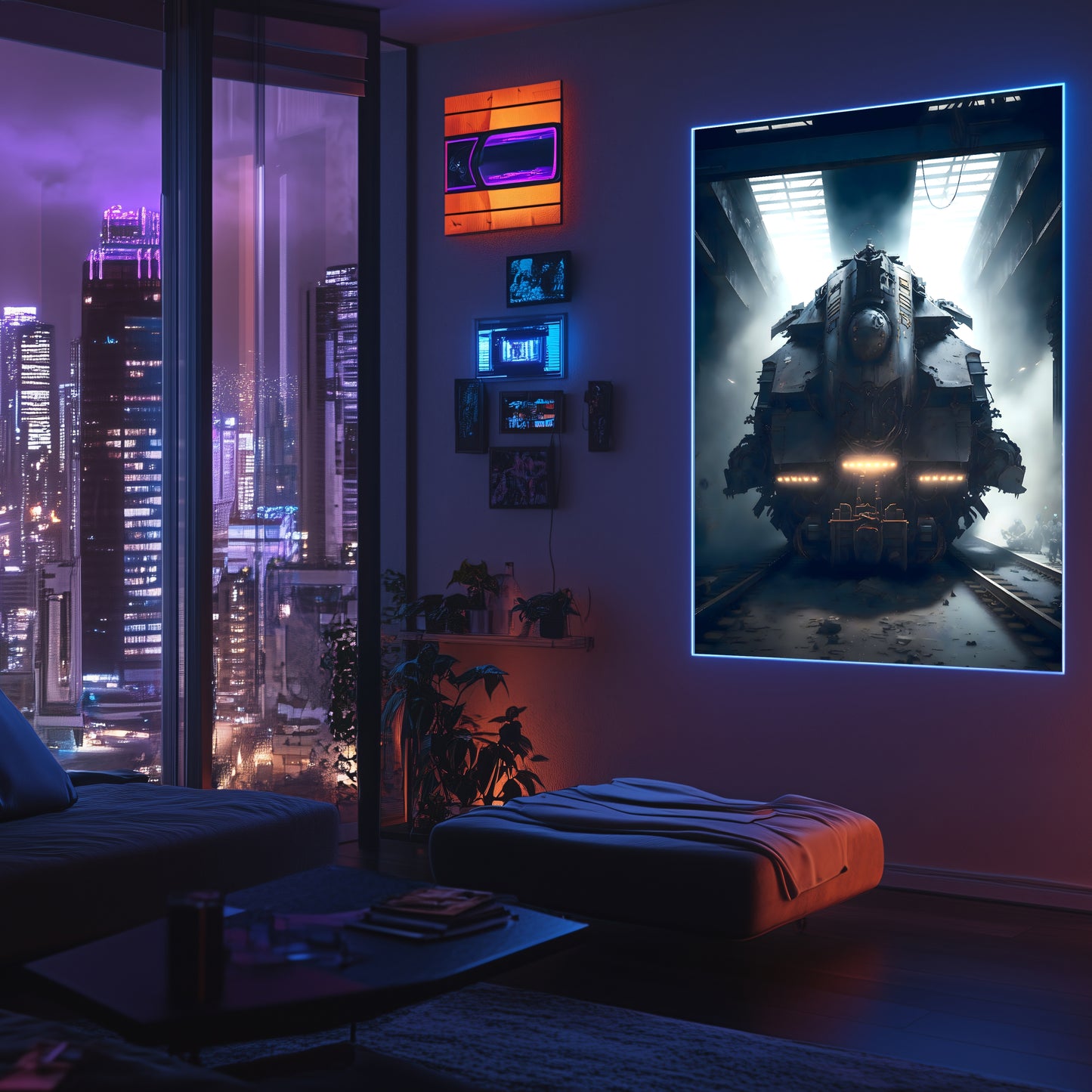 Diesel Train Poster – Aeternum Custos | Awe-Inspiring Wall Art for Sci-Fi & Fantasy Train Enthusiasts | Unique and Exclusive Artwork