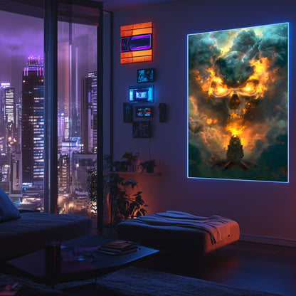 Fantasy Train Poster – Oblivion Express | Awe-Inspiring Wall Art for Sci-Fi & Fantasy Train Enthusiasts | Unique and Exclusive Artwork