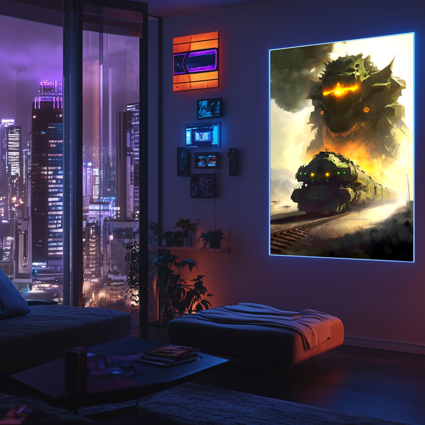 Fantasy Train Poster – Viridian Wyrmhauler | Awe-Inspiring Wall Art for Sci-Fi & Fantasy Train Enthusiasts | Unique and Exclusive Artwork