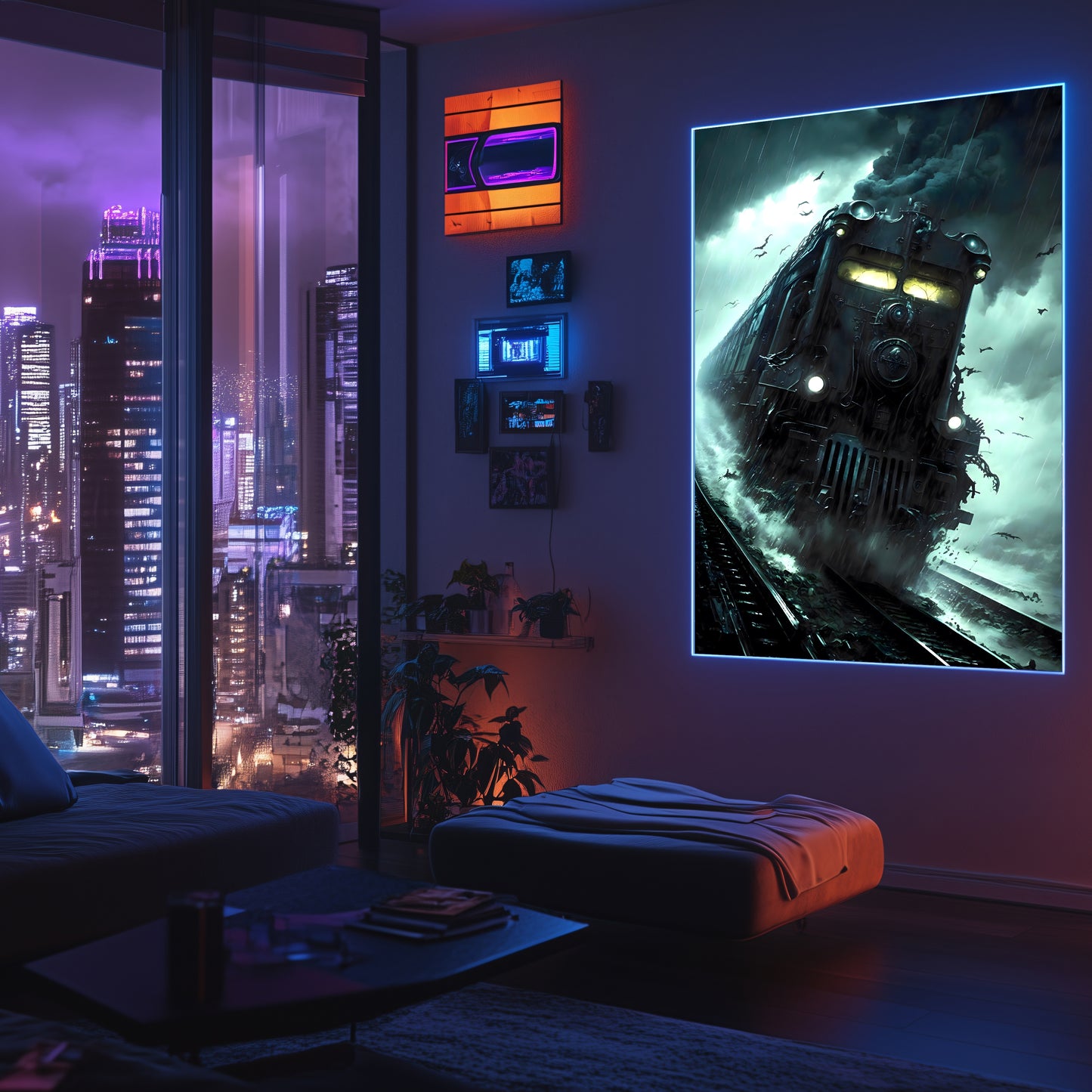 Zombie Train Poster – The Grim Hauler | Awe-Inspiring Wall Art for Sci-Fi & Fantasy Train Enthusiasts | Unique and Exclusive Artwork