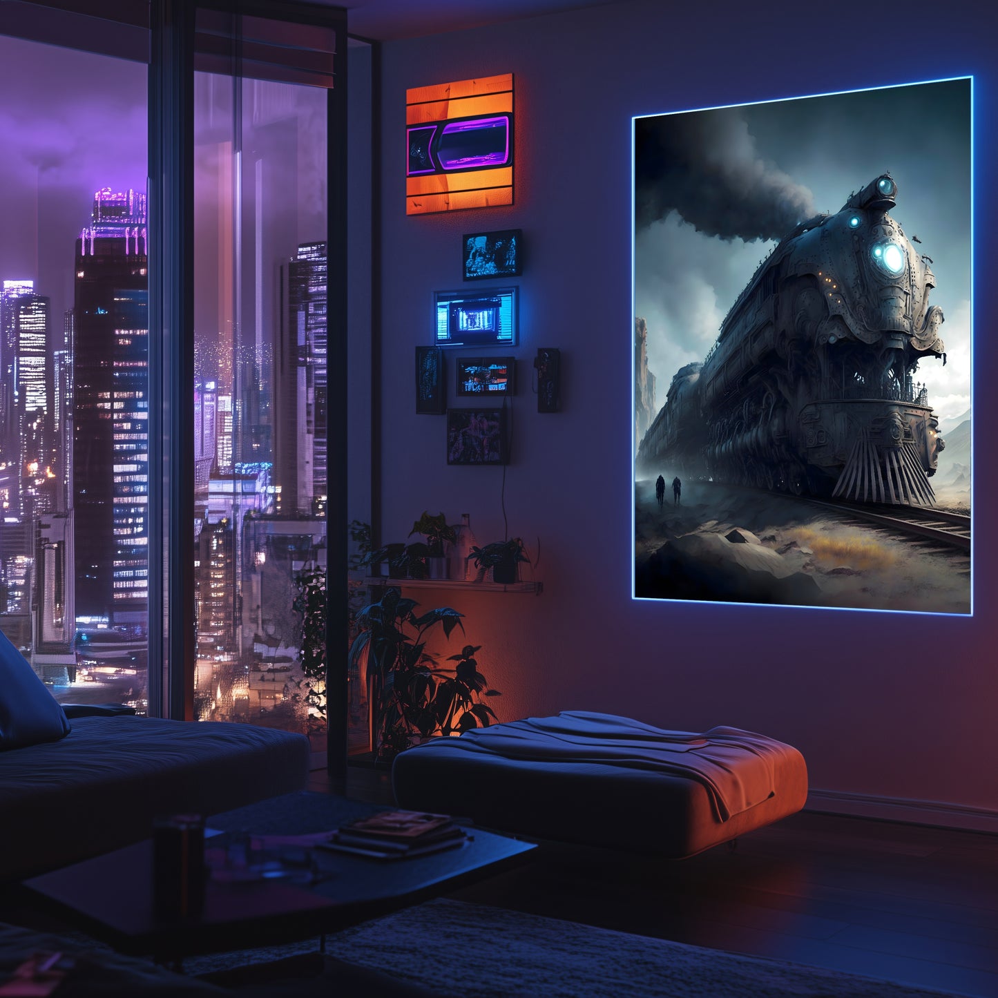 Dystopia Train Poster – Titanforge Paladin | Awe-Inspiring Wall Art for Sci-Fi & Fantasy Train Enthusiasts | Unique and Exclusive Artwork