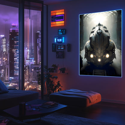 Diesel Train Poster – Chronos Magnus | Awe-Inspiring Wall Art for Sci-Fi & Fantasy Train Enthusiasts | Unique and Exclusive Artwork