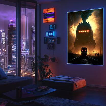 Post-Apocalyptic Train Poster – The Endbringer | Awe-Inspiring Wall Art for Sci-Fi & Fantasy Train Enthusiasts | Unique and Exclusive Artwork