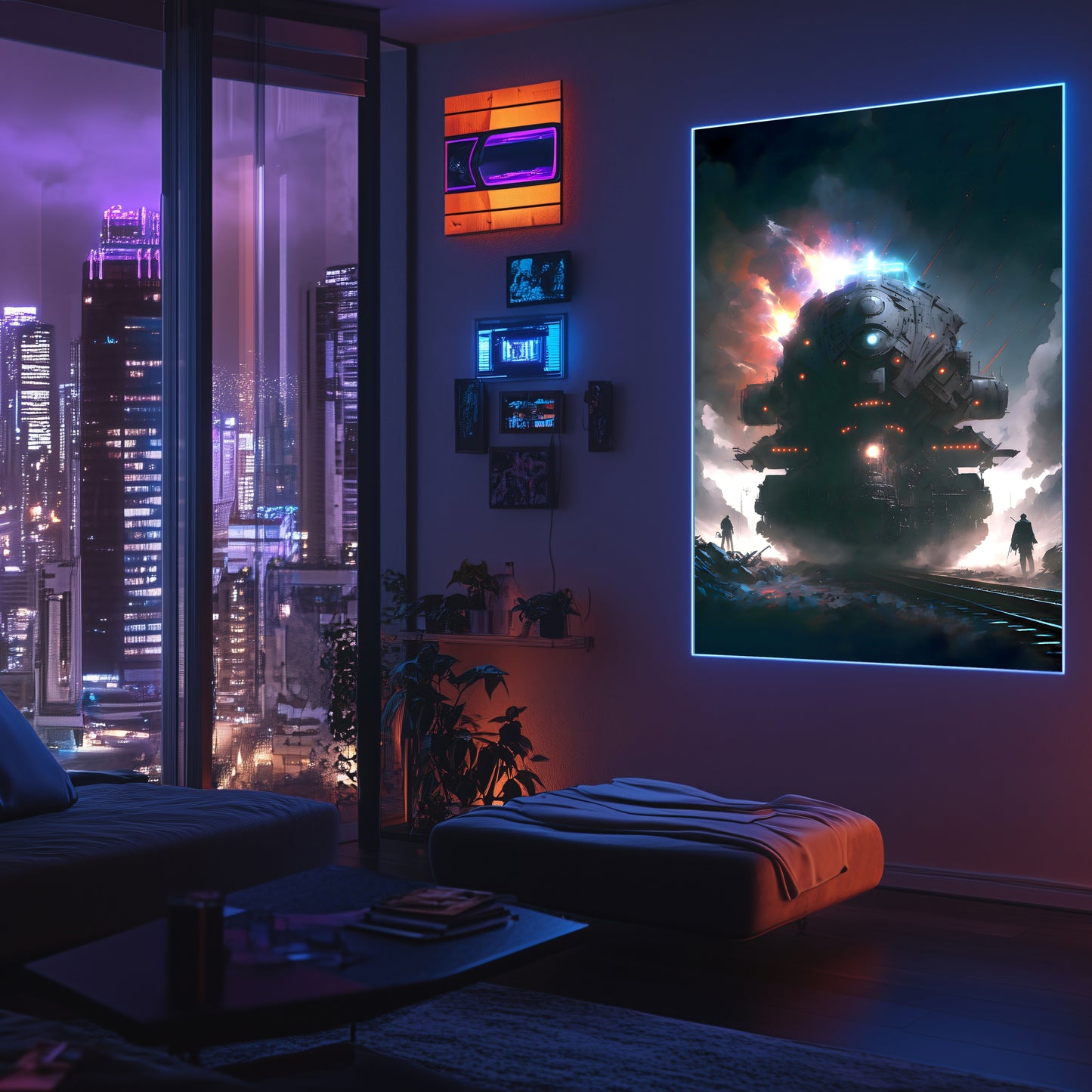 Wasteland Train Poster – The Voidstalker | Awe-Inspiring Wall Art for Sci-Fi & Fantasy Train Enthusiasts | Unique and Exclusive Artwork