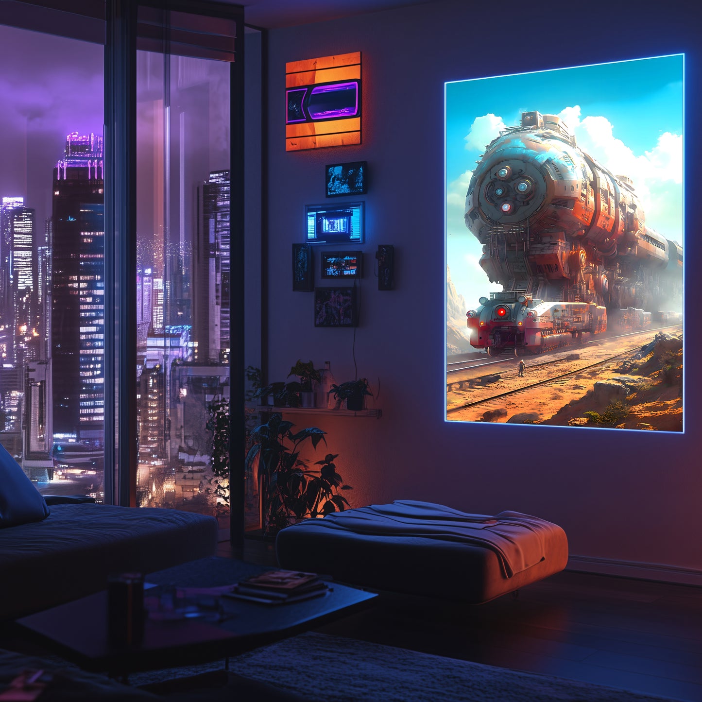 Post-Apocalyptic Train Poster – Arcanum Carrier | Awe-Inspiring Wall Art for Sci-Fi & Fantasy Train Enthusiasts | Unique and Exclusive Artwork