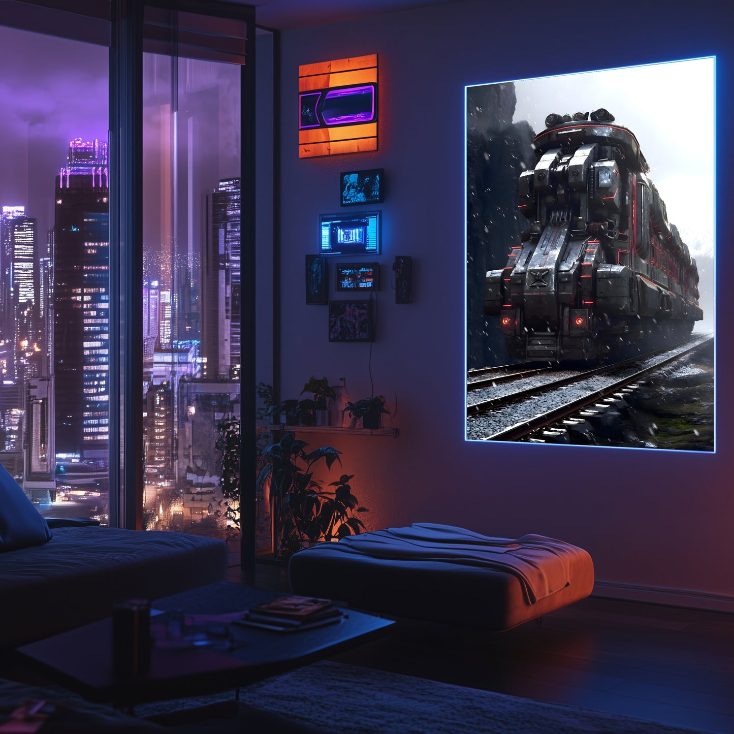 Dystopia Train Poster – Ironridge Bastion | Awe-Inspiring Wall Art for Sci-Fi & Fantasy Train Enthusiasts | Unique and Exclusive Artwork