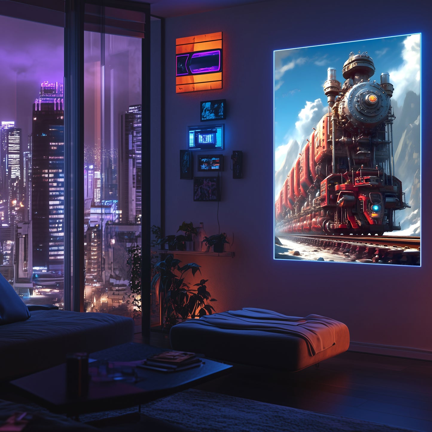 Post-Apocalyptic Train Poster – Colonial Colossus | Awe-Inspiring Wall Art for Sci-Fi & Fantasy Train Enthusiasts | Unique and Exclusive Artwork