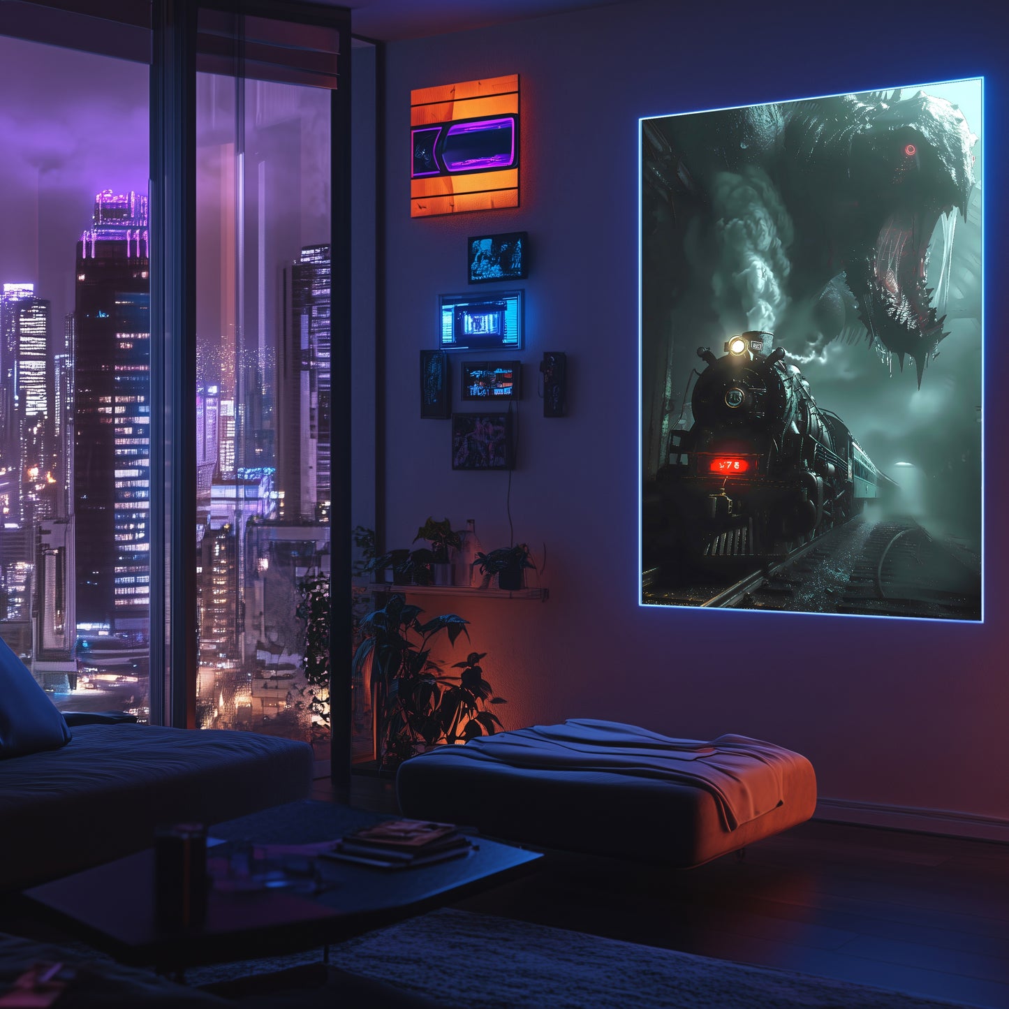 Fantasy Train Poster – Dragonbane Express | Awe-Inspiring Wall Art for Sci-Fi & Fantasy Train Enthusiasts | Unique and Exclusive Artwork
