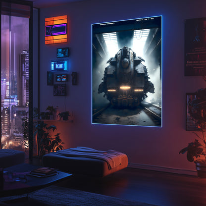 Diesel Train Poster – Aeternum Custos | Awe-Inspiring Wall Art for Sci-Fi & Fantasy Train Enthusiasts | Unique and Exclusive Artwork
