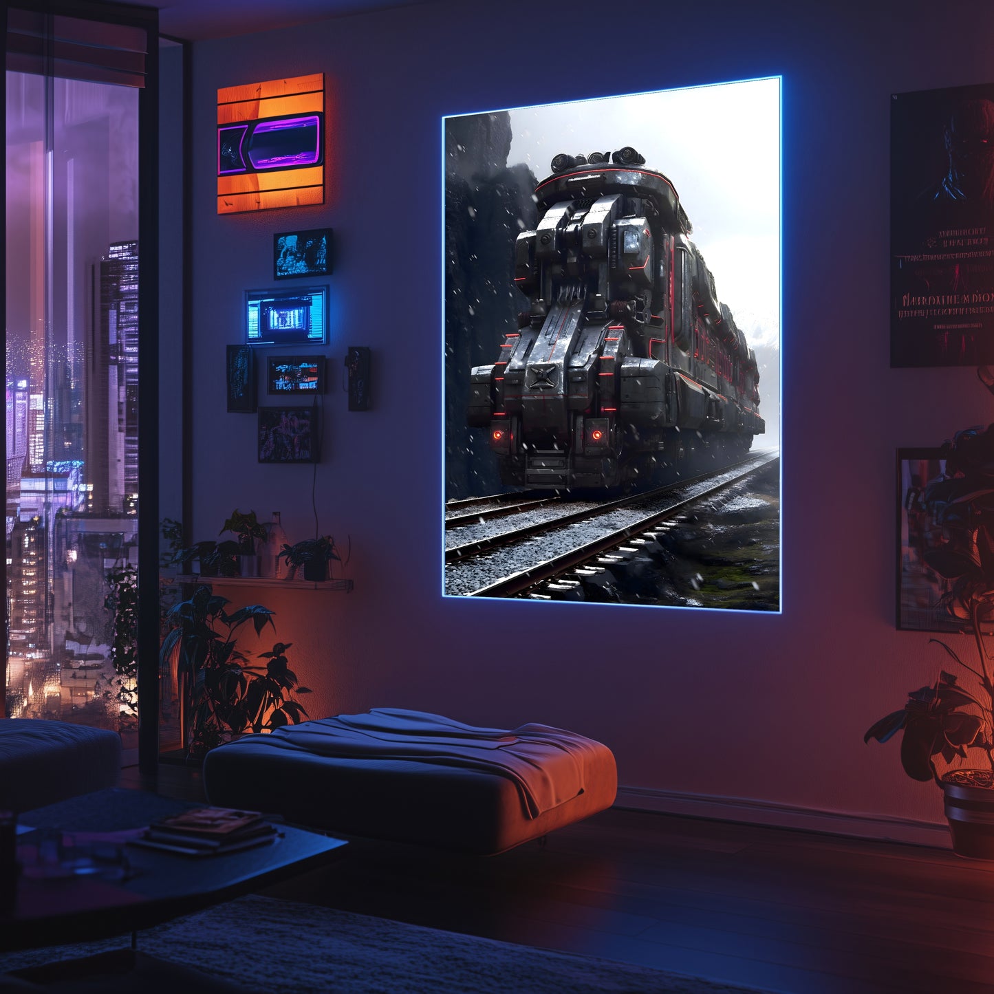 Dystopia Train Poster – Ironridge Bastion | Awe-Inspiring Wall Art for Sci-Fi & Fantasy Train Enthusiasts | Unique and Exclusive Artwork