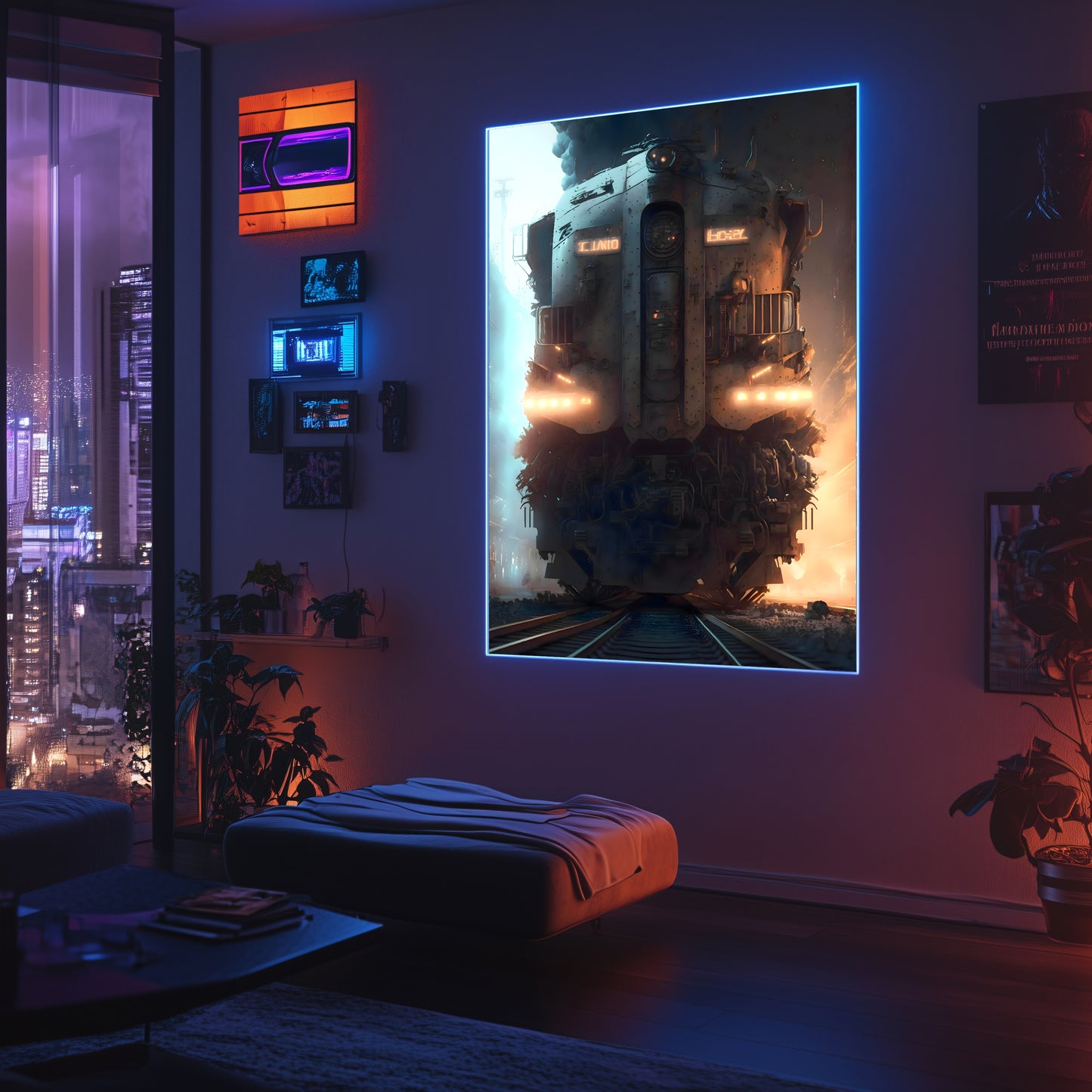 Diesel Train Poster – Warhound Mk IV | Awe-Inspiring Wall Art for Sci-Fi & Fantasy Train Enthusiasts | Unique and Exclusive Artwork