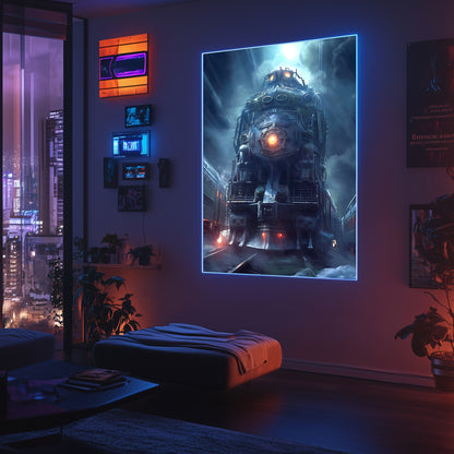 Post-Apocalyptic Train Poster – Winterborn Thunderheart | Awe-Inspiring Wall Art for Sci-Fi & Fantasy Train Enthusiasts | Unique and Exclusive Artwork