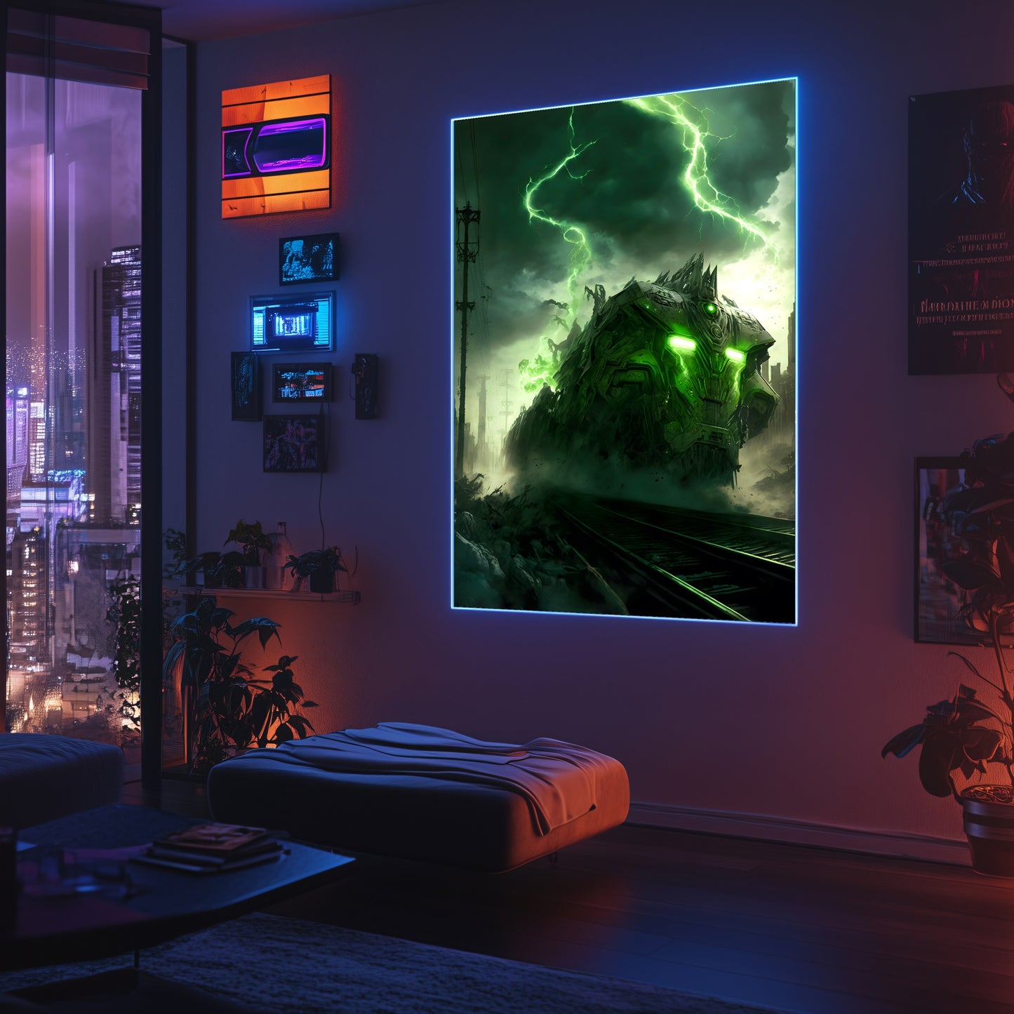 Zombie Train Poster – Wraithstorm Oppressor | Awe-Inspiring Wall Art for Sci-Fi & Fantasy Train Enthusiasts | Unique and Exclusive Artwork
