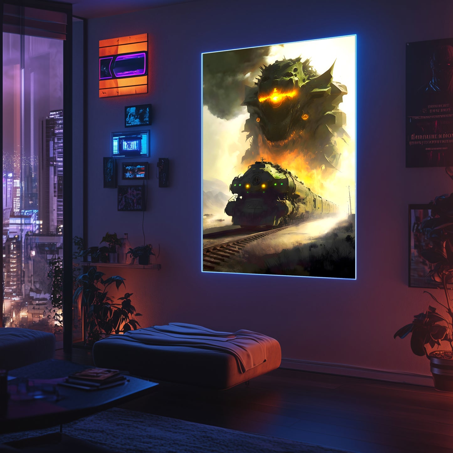 Fantasy Train Poster – Viridian Wyrmhauler | Awe-Inspiring Wall Art for Sci-Fi & Fantasy Train Enthusiasts | Unique and Exclusive Artwork