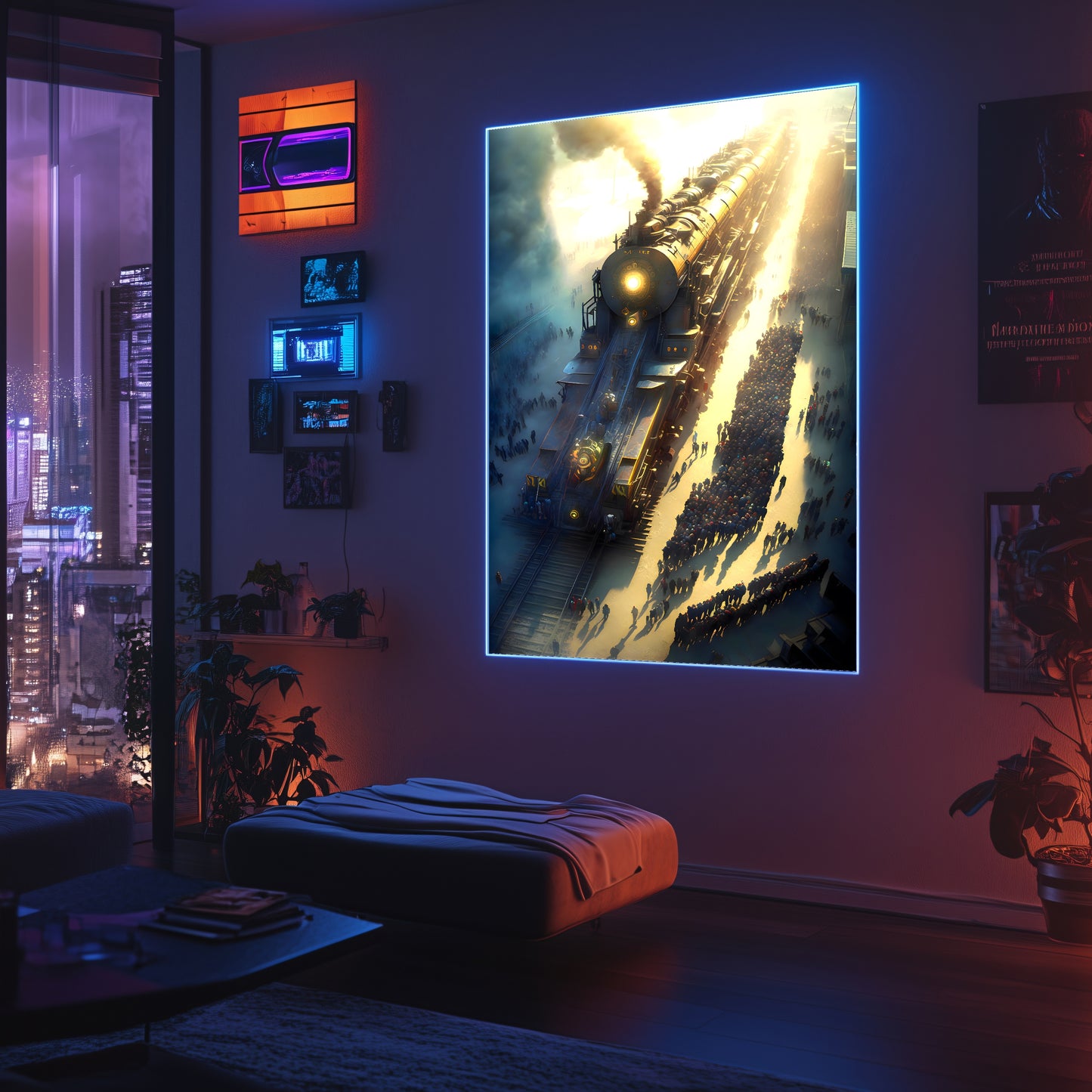 Steampunk Train Poster – Behemoth Boy | Awe-Inspiring Wall Art for Sci-Fi & Fantasy Train Enthusiasts | Unique and Exclusive Artwork