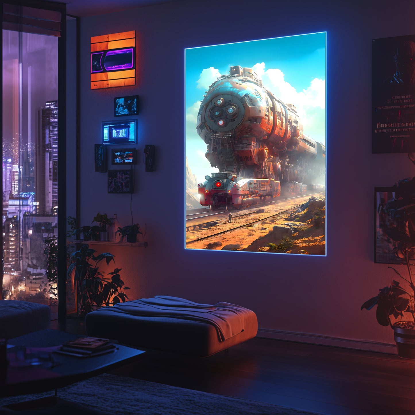 Post-Apocalyptic Train Poster – Arcanum Carrier | Awe-Inspiring Wall Art for Sci-Fi & Fantasy Train Enthusiasts | Unique and Exclusive Artwork