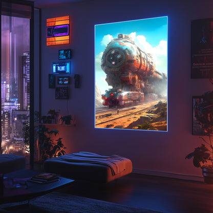 Post-Apocalyptic Train Poster – Arcanum Carrier | Awe-Inspiring Wall Art for Sci-Fi & Fantasy Train Enthusiasts | Unique and Exclusive Artwork