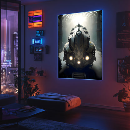 Diesel Train Poster – Chronos Magnus | Awe-Inspiring Wall Art for Sci-Fi & Fantasy Train Enthusiasts | Unique and Exclusive Artwork