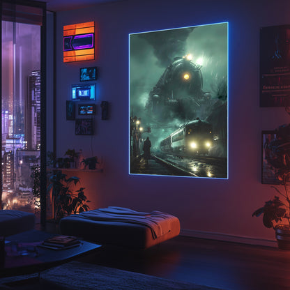 Fantasy Train Poster – Titan Wraith | Awe-Inspiring Wall Art for Sci-Fi & Fantasy Train Enthusiasts | Unique and Exclusive Artwork