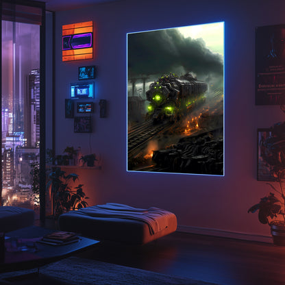 Zombie Train Poster – Dreadcrave Collector | Awe-Inspiring Wall Art for Sci-Fi & Fantasy Train Enthusiasts | Unique and Exclusive Artwork