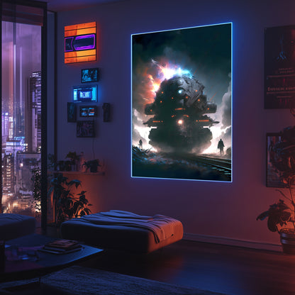 Wasteland Train Poster – The Voidstalker | Awe-Inspiring Wall Art for Sci-Fi & Fantasy Train Enthusiasts | Unique and Exclusive Artwork
