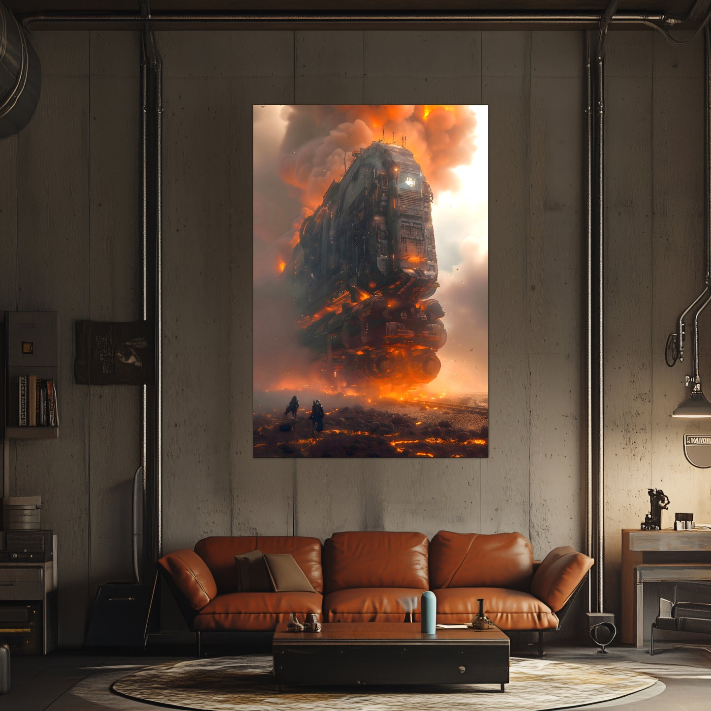 Wasteland Train Poster – Exodus Beta | Awe-Inspiring Wall Art for Sci-Fi & Fantasy Train Enthusiasts | Unique and Exclusive Artwork