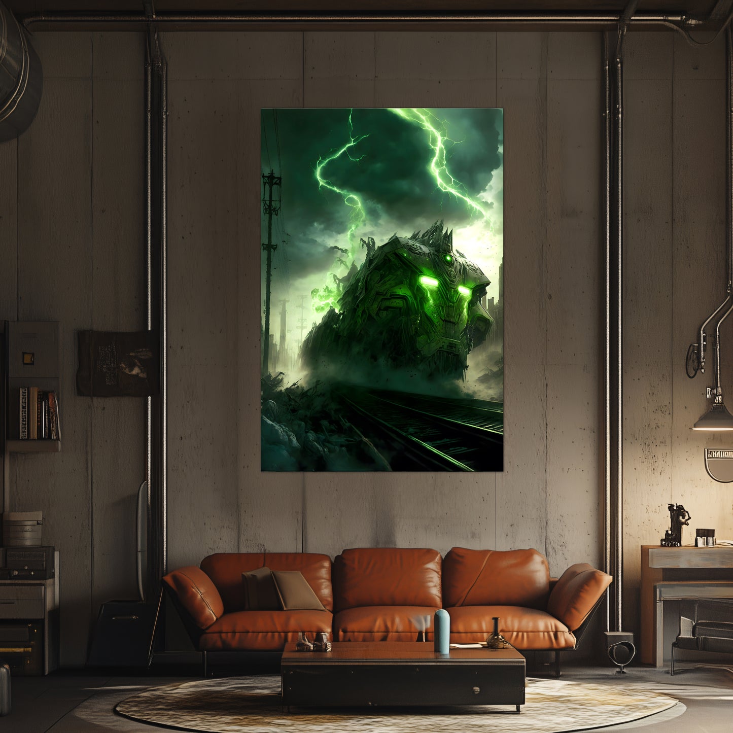 Zombie Train Poster – Wraithstorm Oppressor | Awe-Inspiring Wall Art for Sci-Fi & Fantasy Train Enthusiasts | Unique and Exclusive Artwork