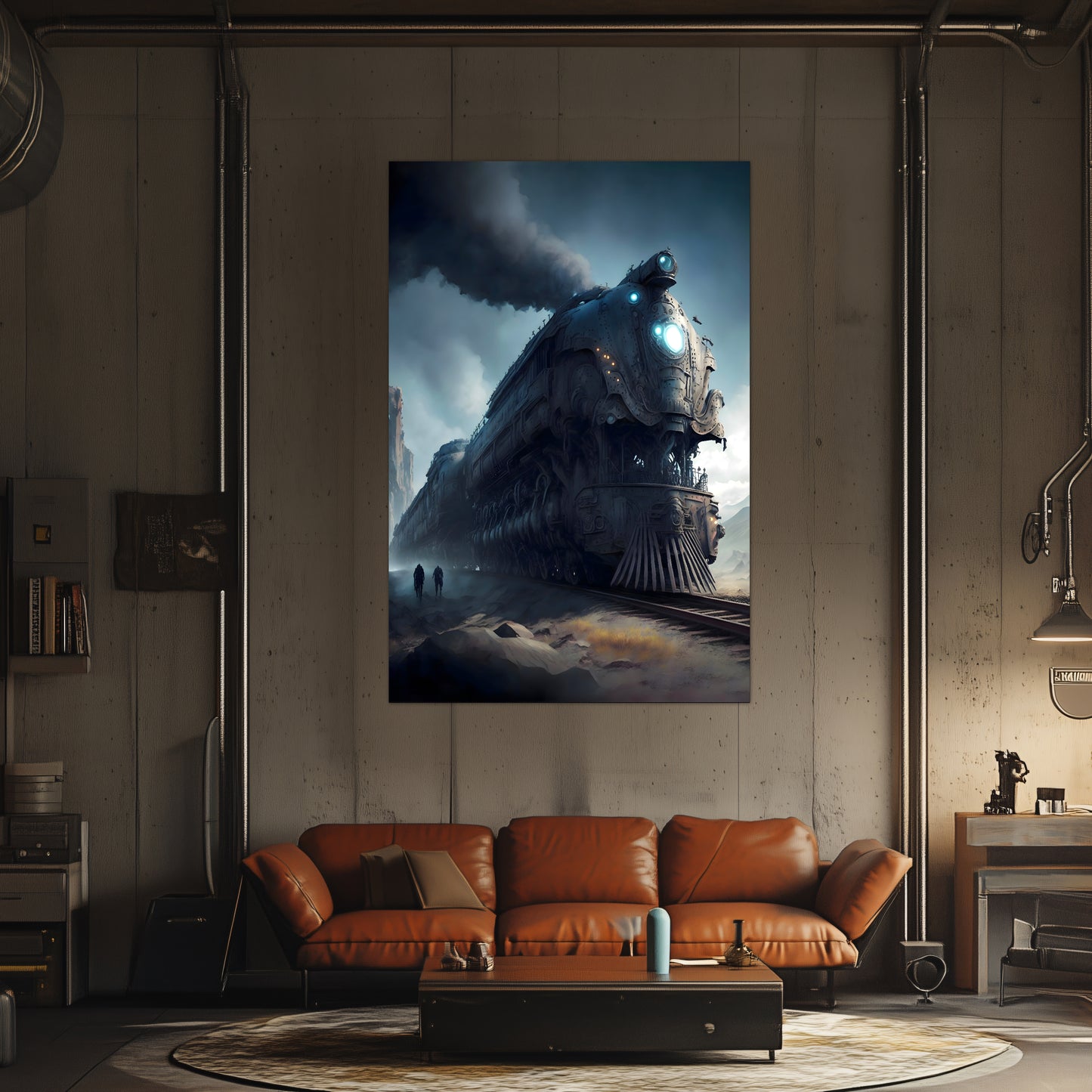 Dystopia Train Poster – Titanforge Paladin | Awe-Inspiring Wall Art for Sci-Fi & Fantasy Train Enthusiasts | Unique and Exclusive Artwork