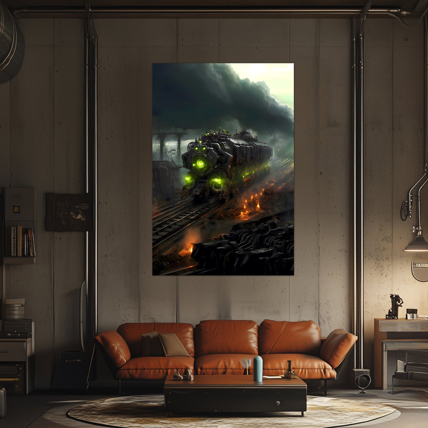 Zombie Train Poster – Dreadcrave Collector | Awe-Inspiring Wall Art for Sci-Fi & Fantasy Train Enthusiasts | Unique and Exclusive Artwork