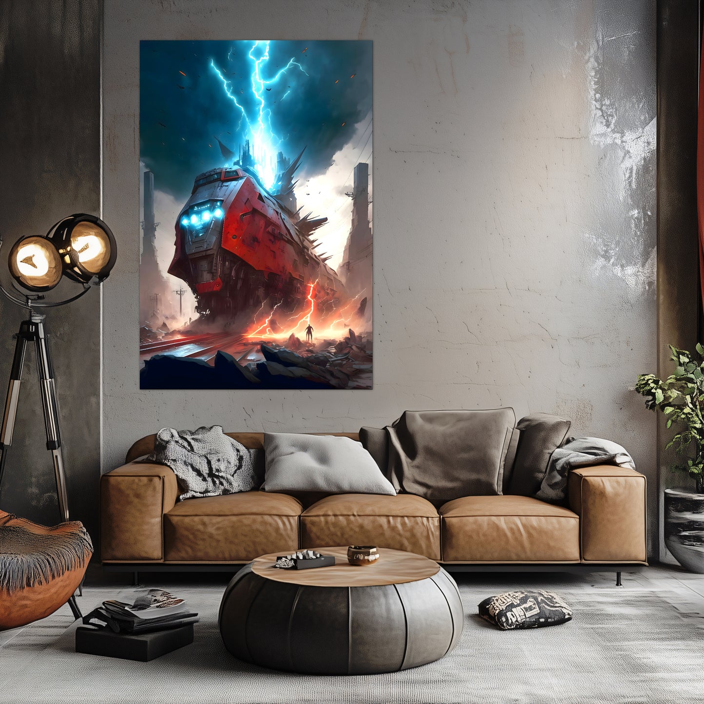 Wasteland Train Poster – Abaddon’s Wrath | Awe-Inspiring Wall Art for Sci-Fi & Fantasy Train Enthusiasts | Unique and Exclusive Artwork
