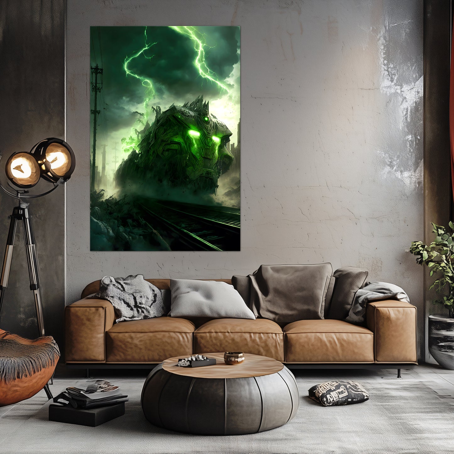 Zombie Train Poster – Wraithstorm Oppressor | Awe-Inspiring Wall Art for Sci-Fi & Fantasy Train Enthusiasts | Unique and Exclusive Artwork