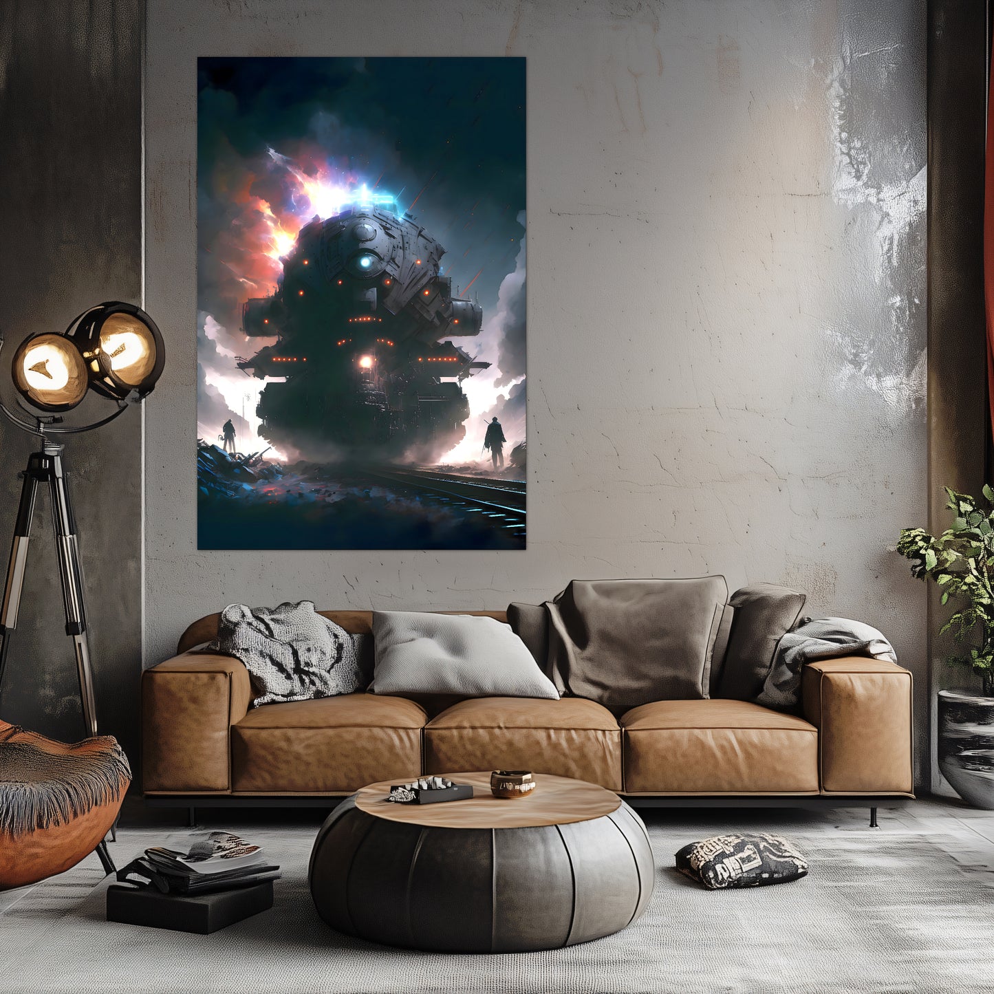 Wasteland Train Poster – The Voidstalker | Awe-Inspiring Wall Art for Sci-Fi & Fantasy Train Enthusiasts | Unique and Exclusive Artwork