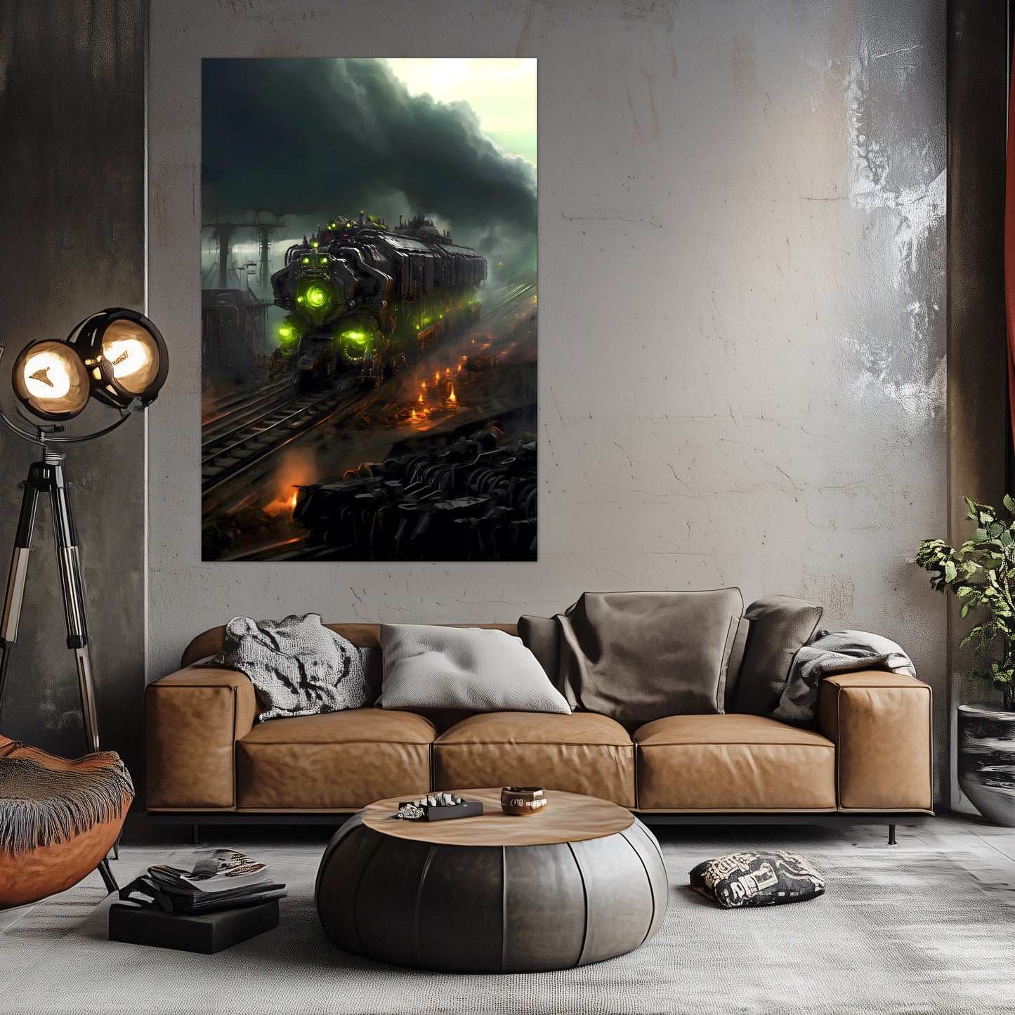 Zombie Train Poster – Dreadcrave Collector | Awe-Inspiring Wall Art for Sci-Fi & Fantasy Train Enthusiasts | Unique and Exclusive Artwork