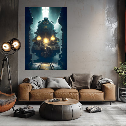 Diesel Train Poster – Tempus Imperator | Awe-Inspiring Wall Art for Sci-Fi & Fantasy Train Enthusiasts | Unique and Exclusive Artwork