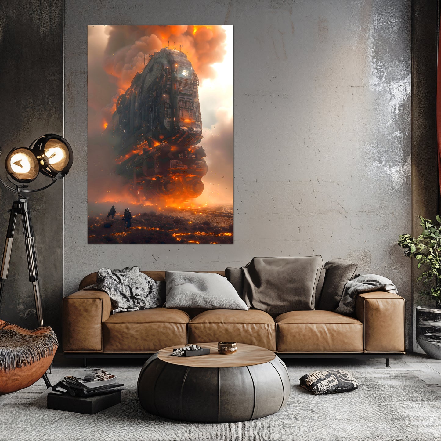 Wasteland Train Poster – Exodus Beta | Awe-Inspiring Wall Art for Sci-Fi & Fantasy Train Enthusiasts | Unique and Exclusive Artwork