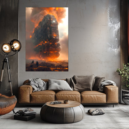 Wasteland Train Poster – Exodus Beta | Awe-Inspiring Wall Art for Sci-Fi & Fantasy Train Enthusiasts | Unique and Exclusive Artwork