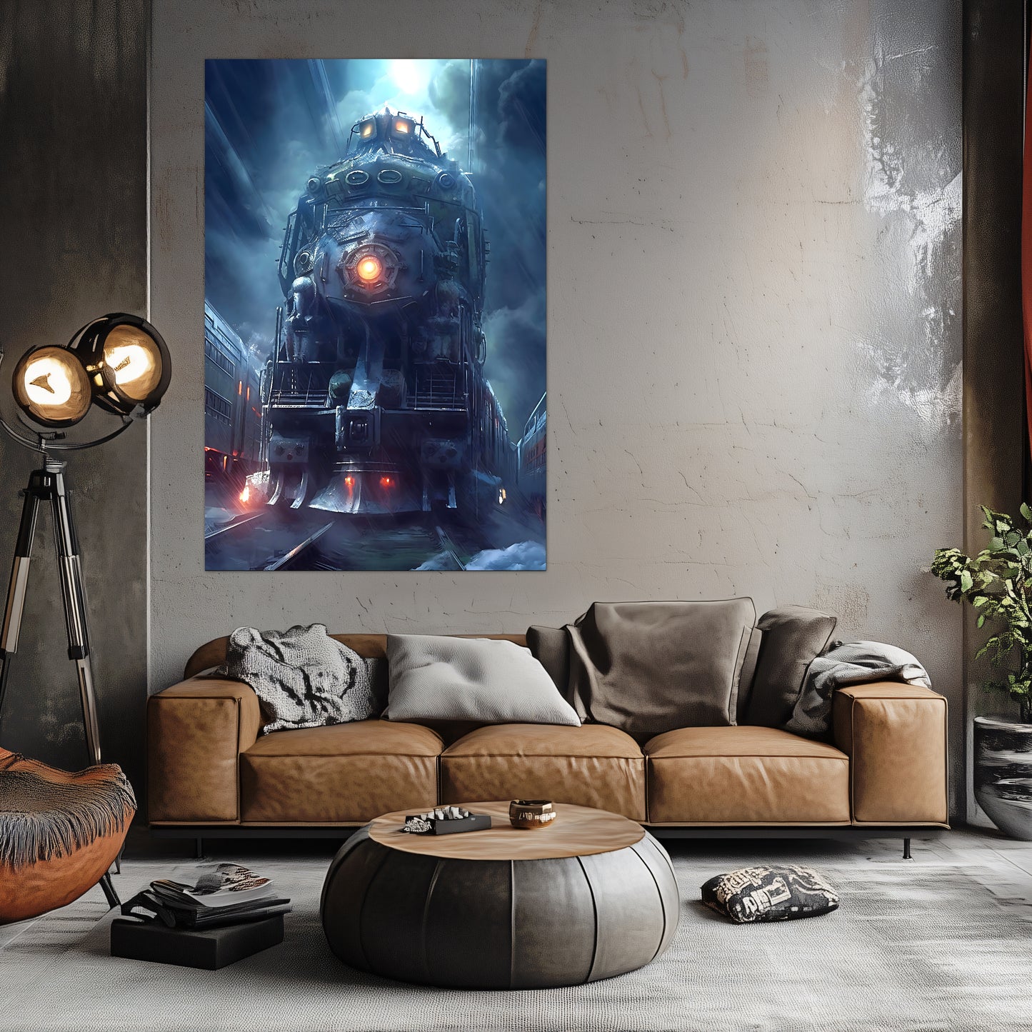 Post-Apocalyptic Train Poster – Winterborn Thunderheart | Awe-Inspiring Wall Art for Sci-Fi & Fantasy Train Enthusiasts | Unique and Exclusive Artwork