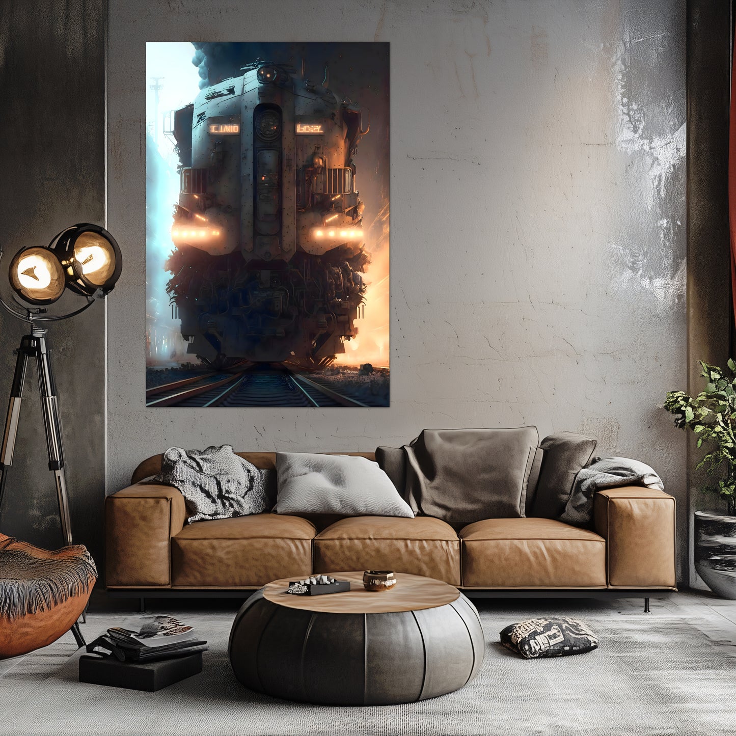 Diesel Train Poster – Warhound Mk IV | Awe-Inspiring Wall Art for Sci-Fi & Fantasy Train Enthusiasts | Unique and Exclusive Artwork