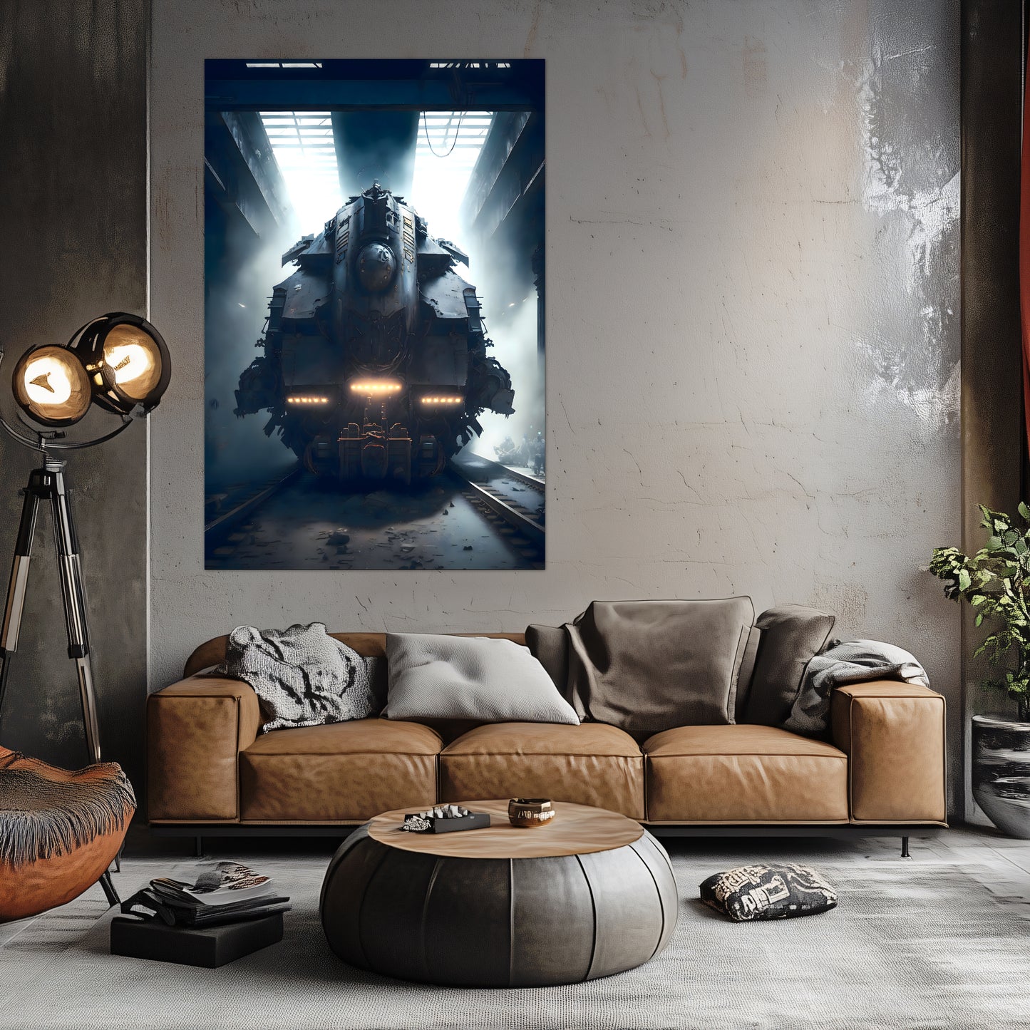 Diesel Train Poster – Aeternum Custos | Awe-Inspiring Wall Art for Sci-Fi & Fantasy Train Enthusiasts | Unique and Exclusive Artwork