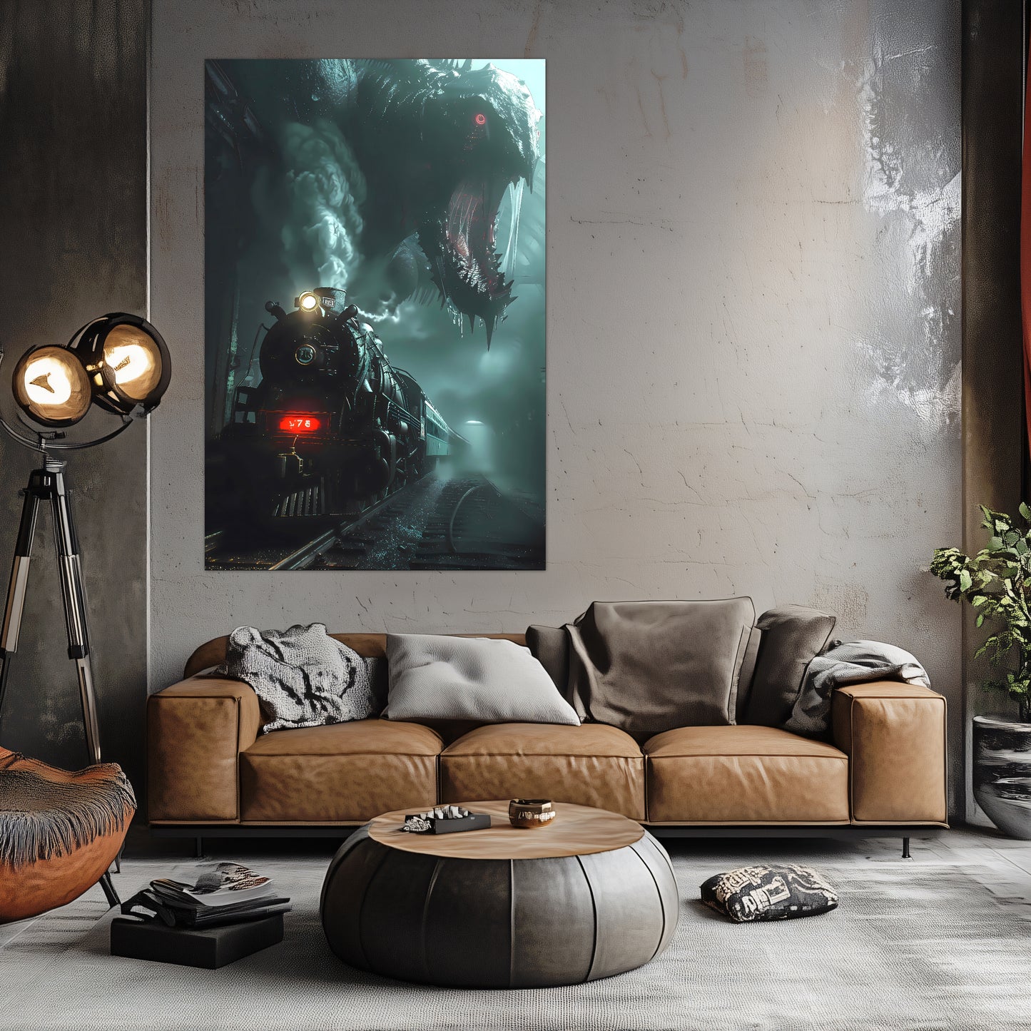 Fantasy Train Poster – Dragonbane Express | Awe-Inspiring Wall Art for Sci-Fi & Fantasy Train Enthusiasts | Unique and Exclusive Artwork