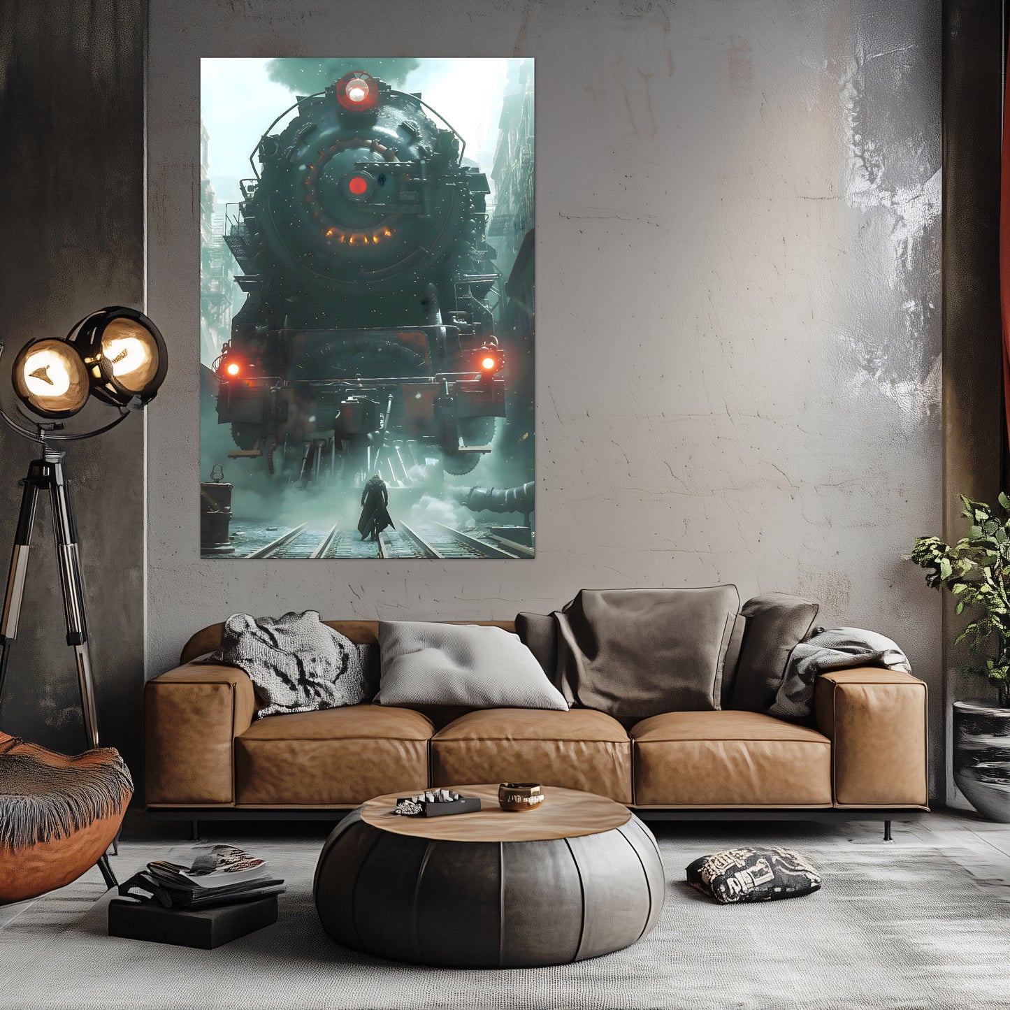 Dystopia Train Poster – Iron Predator | Awe-Inspiring Wall Art for Sci-Fi & Fantasy Train Enthusiasts | Unique and Exclusive Artwork