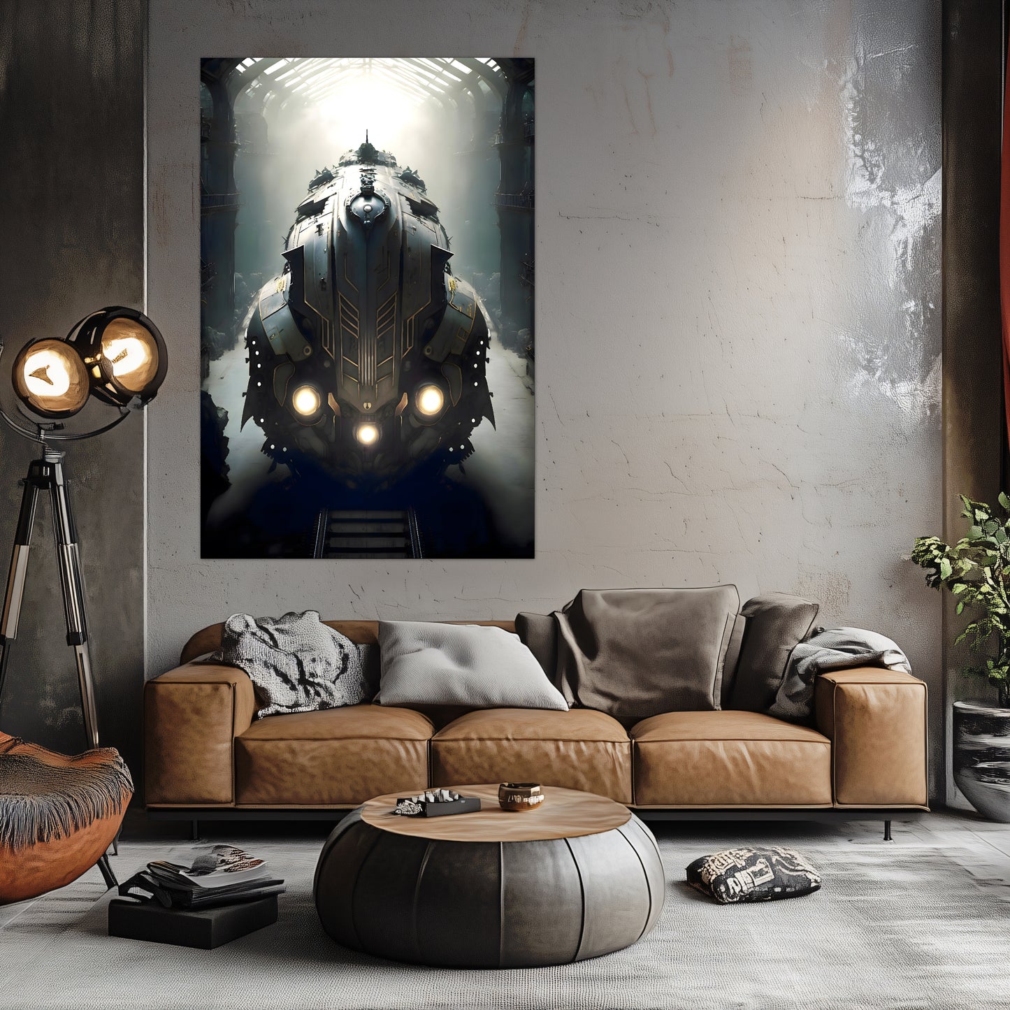 Diesel Train Poster – Chronos Magnus | Awe-Inspiring Wall Art for Sci-Fi & Fantasy Train Enthusiasts | Unique and Exclusive Artwork