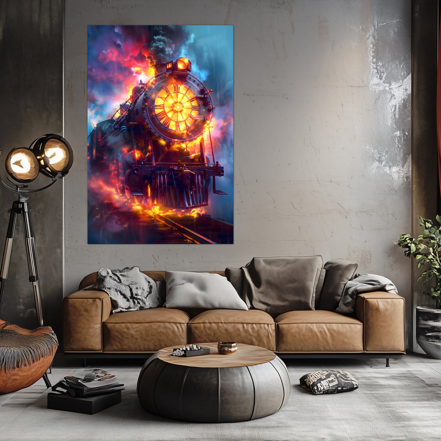 Steampunk Train Poster – Eternal Engine | Awe-Inspiring Wall Art for Sci-Fi & Fantasy Train Enthusiasts | Unique and Exclusive Artwork