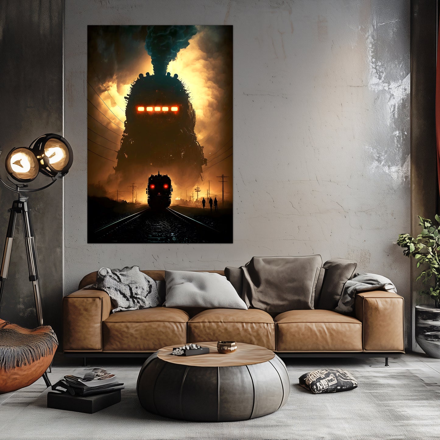 Post-Apocalyptic Train Poster – The Endbringer | Awe-Inspiring Wall Art for Sci-Fi & Fantasy Train Enthusiasts | Unique and Exclusive Artwork