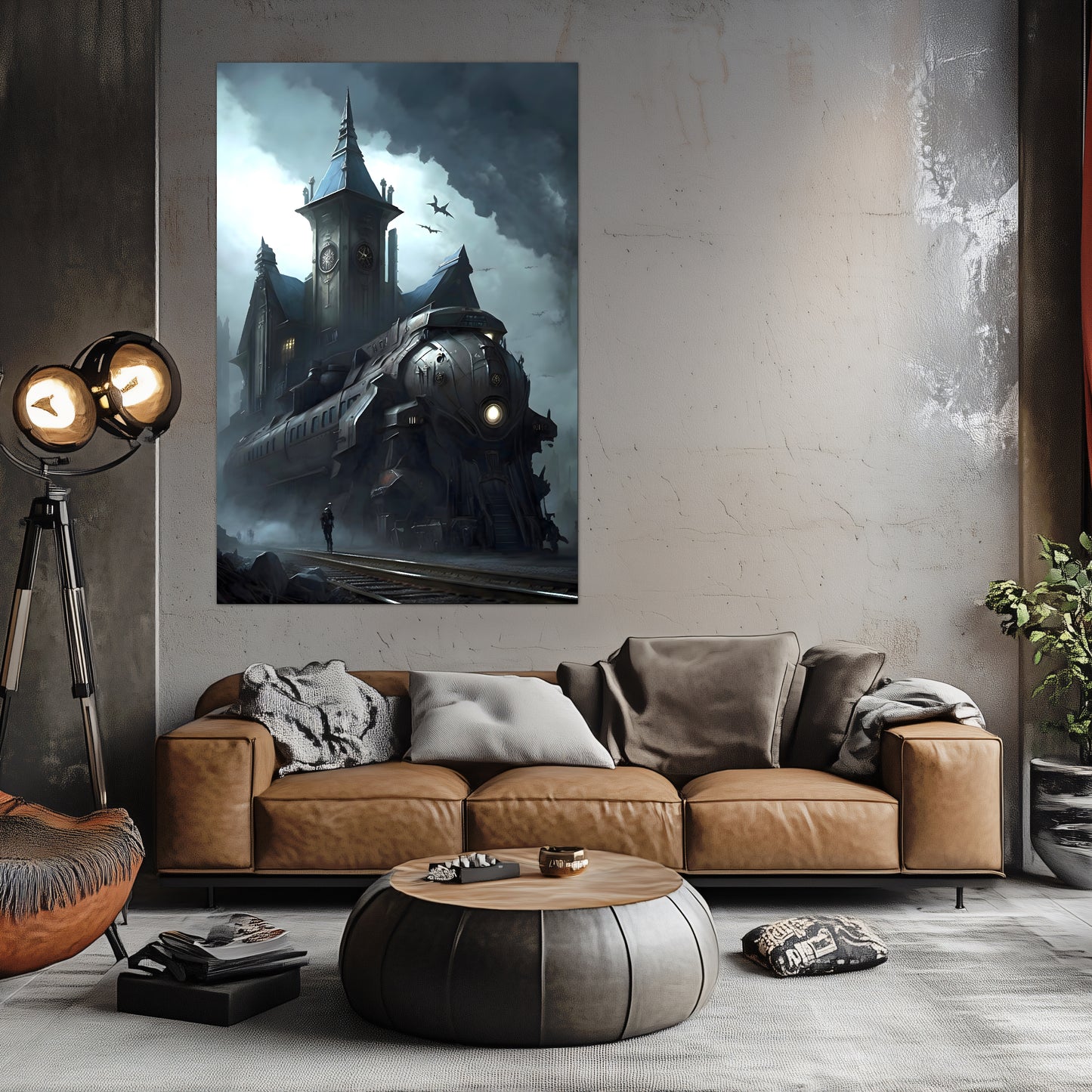 Fantasy Train Poster – Darkmist Phantom | Awe-Inspiring Wall Art for Sci-Fi & Fantasy Train Enthusiasts | Unique and Exclusive Artwork