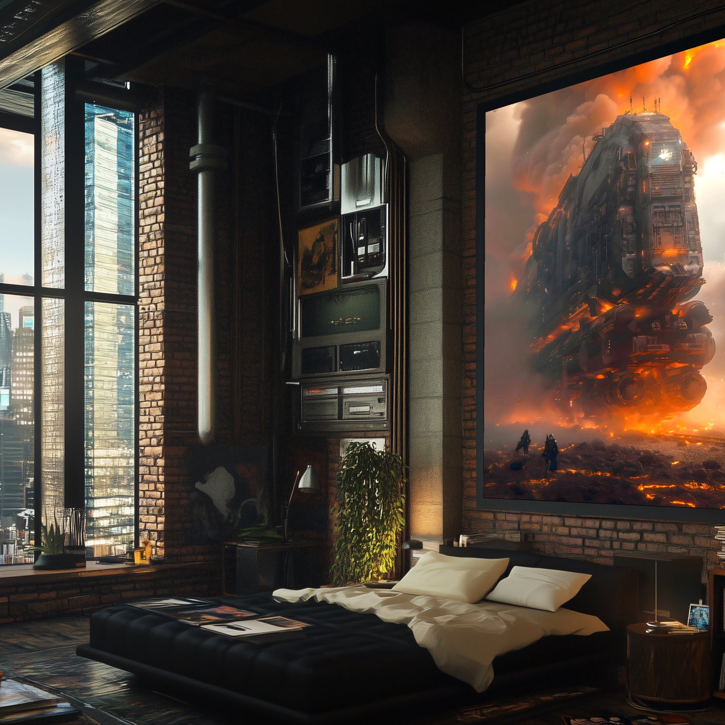 Wasteland Train Poster – Exodus Beta | Awe-Inspiring Wall Art for Sci-Fi & Fantasy Train Enthusiasts | Unique and Exclusive Artwork