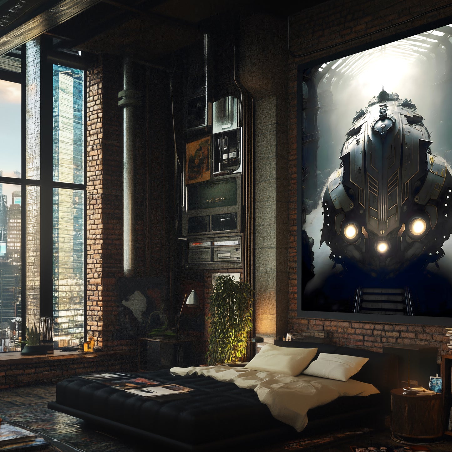 Diesel Train Poster – Chronos Magnus | Awe-Inspiring Wall Art for Sci-Fi & Fantasy Train Enthusiasts | Unique and Exclusive Artwork