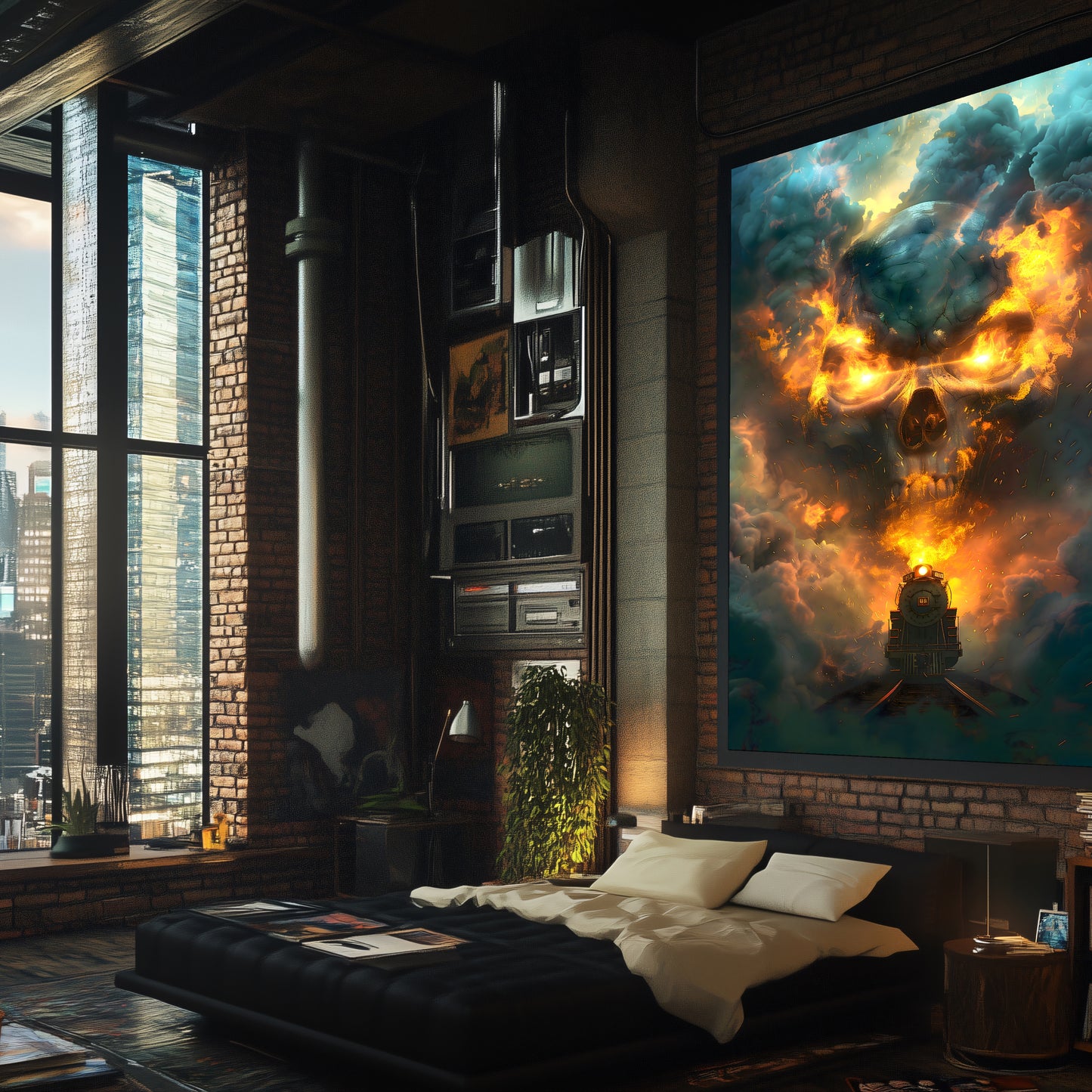 Fantasy Train Poster – Oblivion Express | Awe-Inspiring Wall Art for Sci-Fi & Fantasy Train Enthusiasts | Unique and Exclusive Artwork
