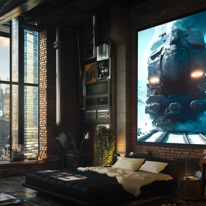 Diesel Train Poster – Stormbreaker Ironclad | Awe-Inspiring Wall Art for Sci-Fi & Fantasy Train Enthusiasts | Unique and Exclusive Artwork