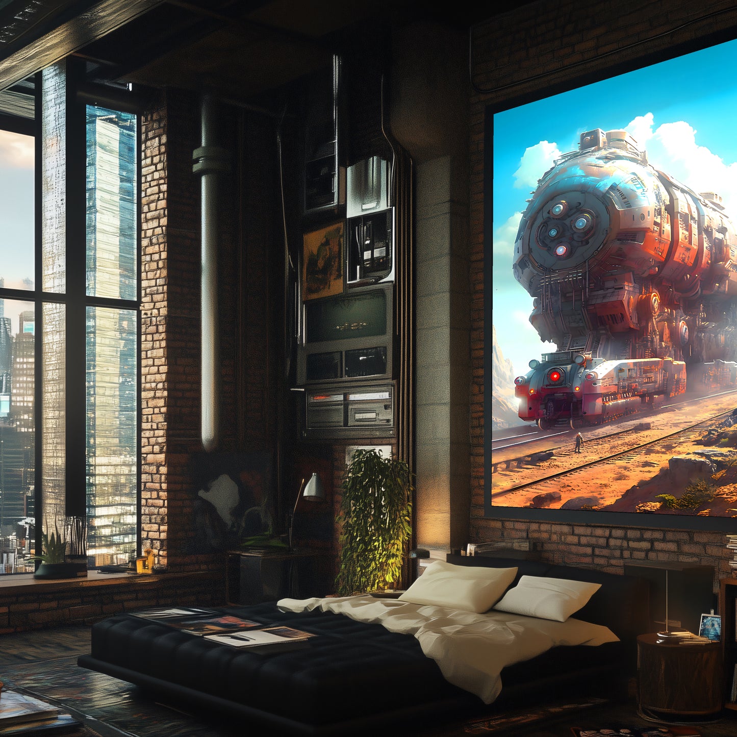 Post-Apocalyptic Train Poster – Arcanum Carrier | Awe-Inspiring Wall Art for Sci-Fi & Fantasy Train Enthusiasts | Unique and Exclusive Artwork